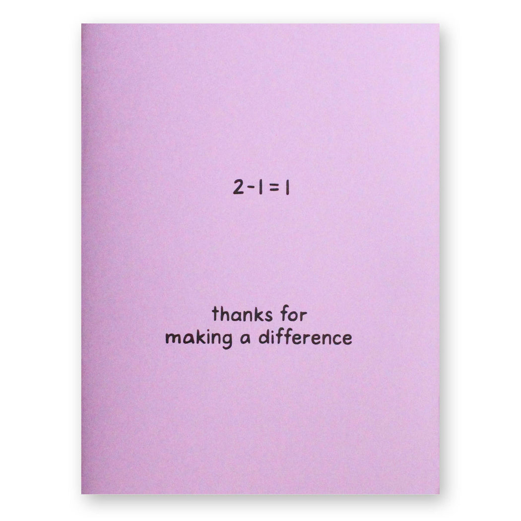 Thanks For Making A Difference Card