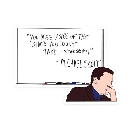 Michael Scott Wayne Gretzky Office Quote Vinyl Sticker