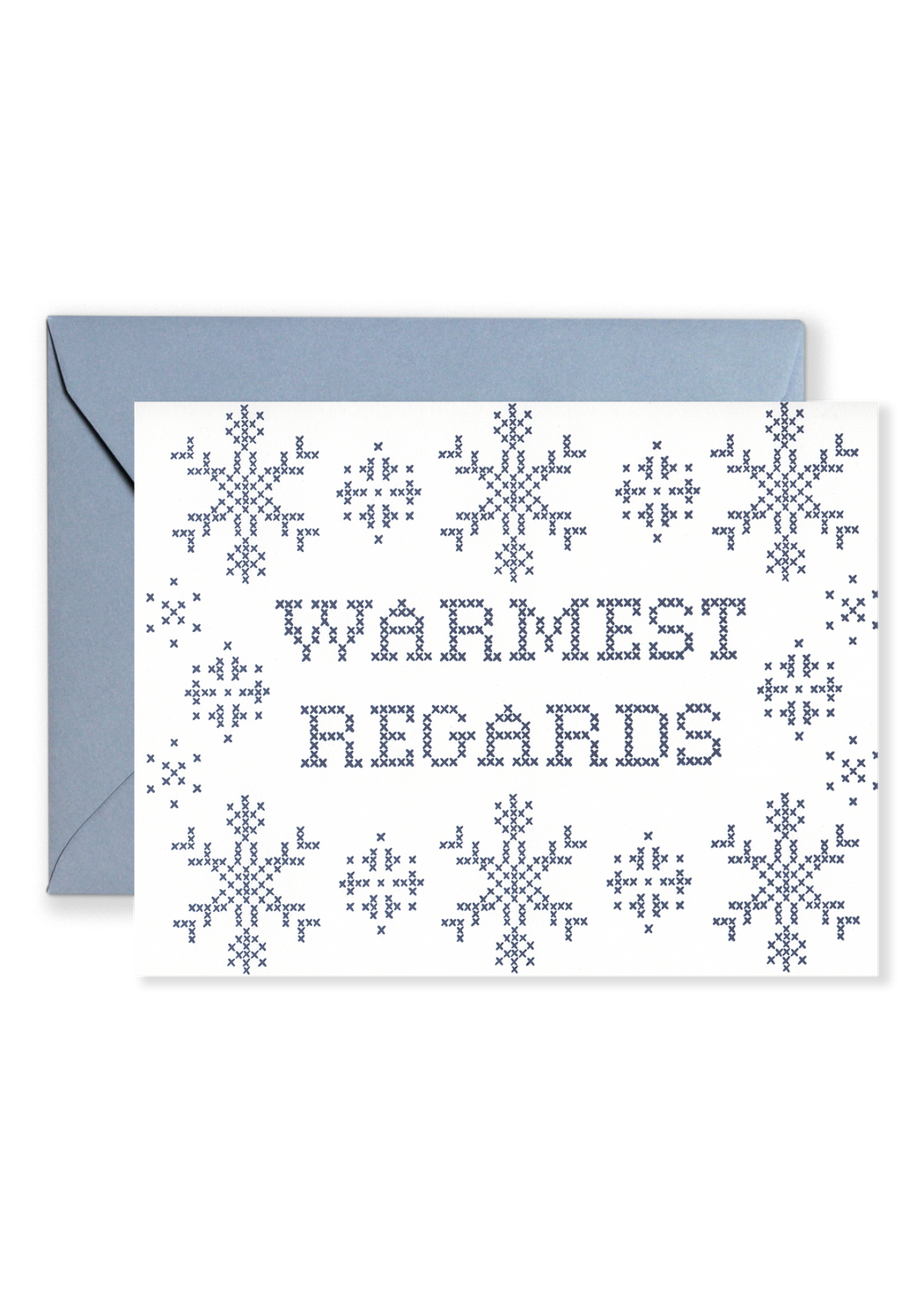 Warmest Regards Cross Stitch Holiday Card