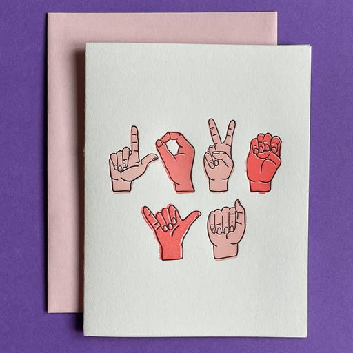 Love Ya Sign Language Hands Card