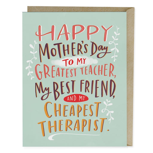 Mother's Day Cheapest Therapist Card