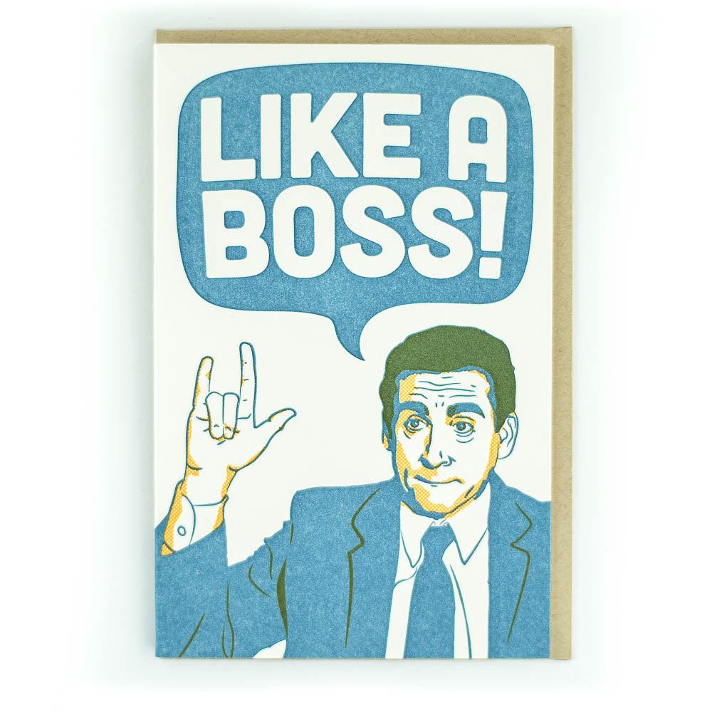 Like A Boss Office Card