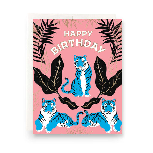 Indigo Tiger Birthday Card