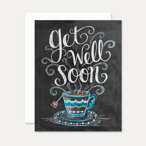 Get Well Soon Tea cup Card