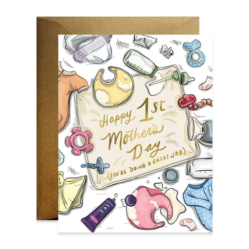 1st Mother's Day Great Job Baby Things Card