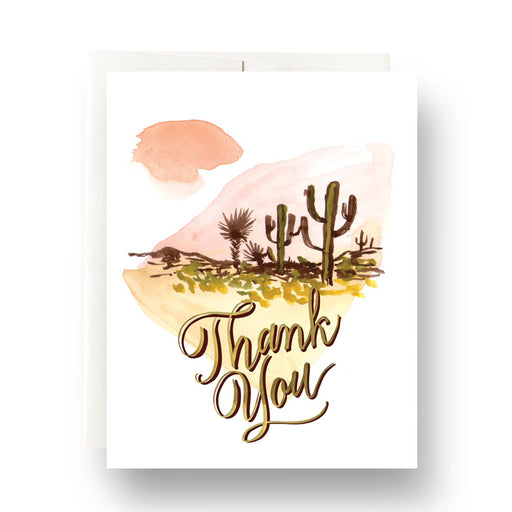 Abstract Cactus Thank You Card