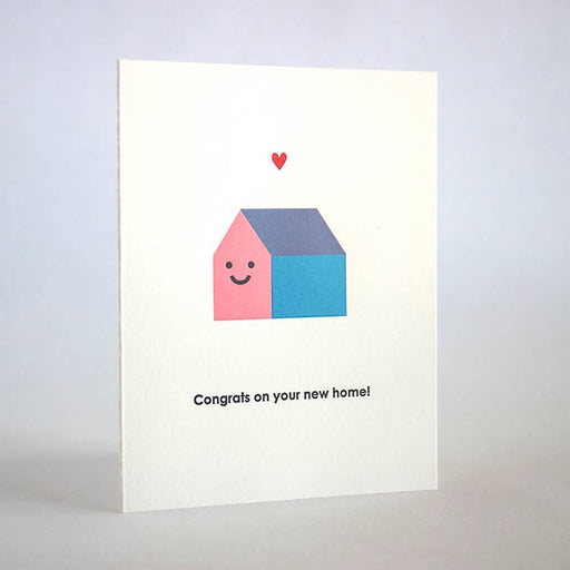 Congrats On Your New Home Smiling House Card
