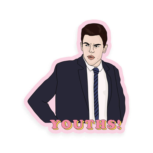 Schmidt Youths New Girl Vinyl Sticker