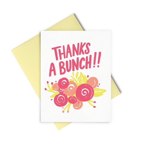 Thanks A Bunch Neon Florals Card
