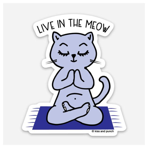 Live in the Meow Yoga Vinyl Sticker