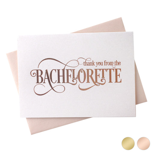 Rose Gold Foil From the Bachelorette Thank You Cards