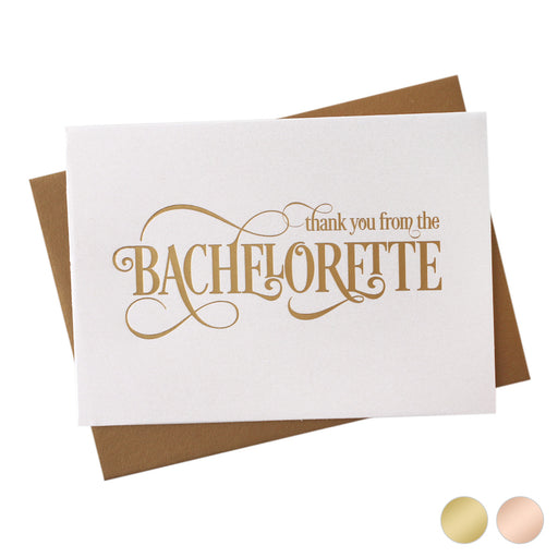 Gold Foil From the Bachelorette Thank You Cards