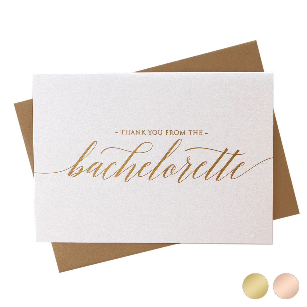 Gold Foil Thank You from the Bachelorette Cards