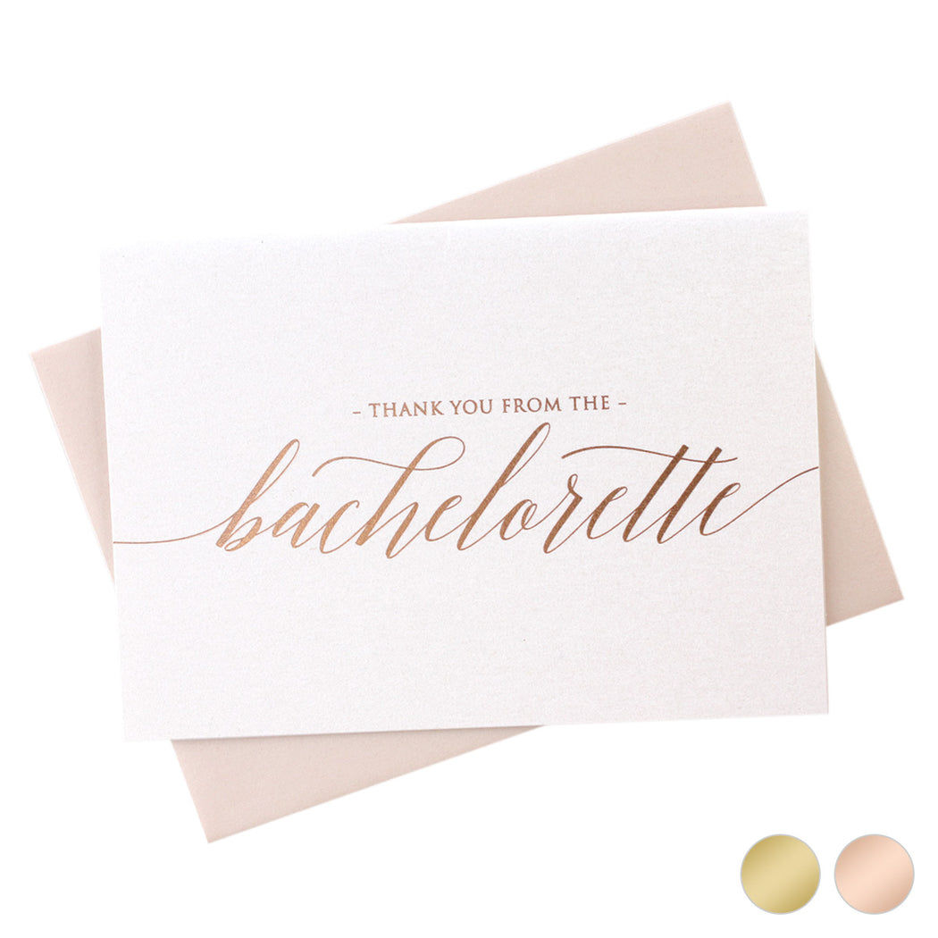 Rose Gold Foil Thank You from the Bachelorette Cards