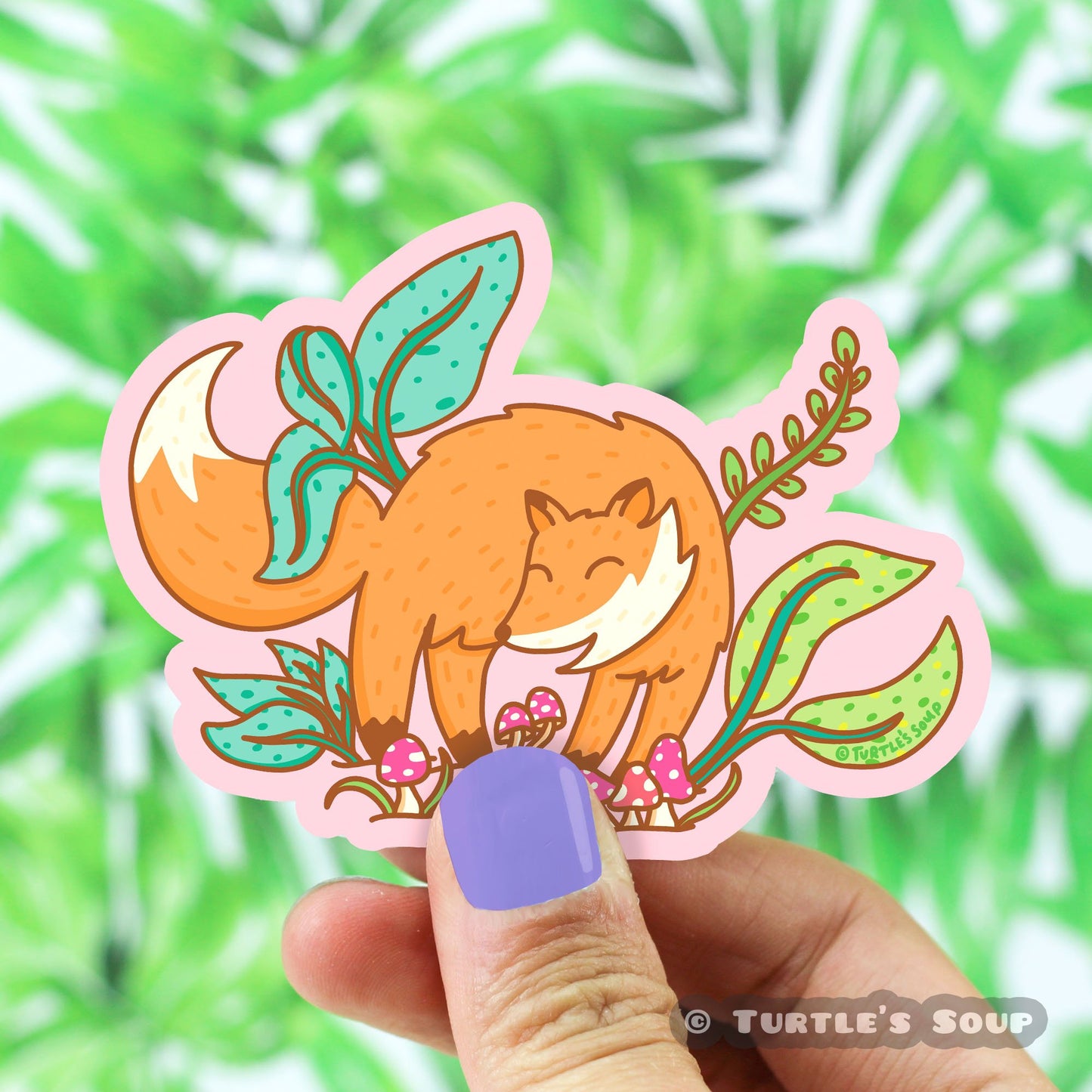 Woodland Forest Fox Vinyl Sticker