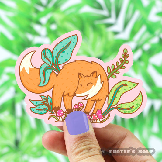Woodland Forest Fox Vinyl Sticker