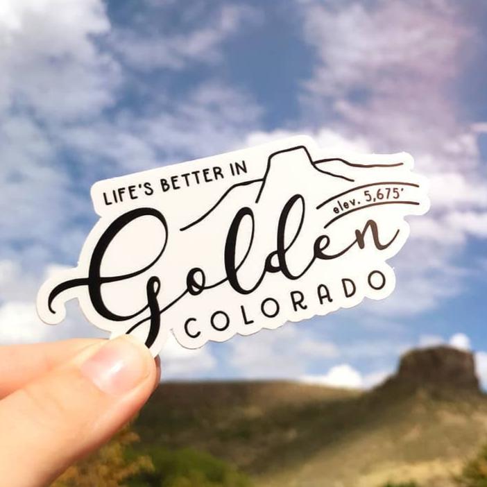 Life's Better in Golden Vinyl Sticker