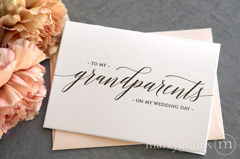 To My Family grandparents Wedding Day Card Delicate Style