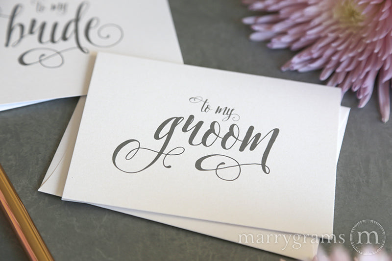 To My Bride or Groom Wedding Day Card Romantic Style