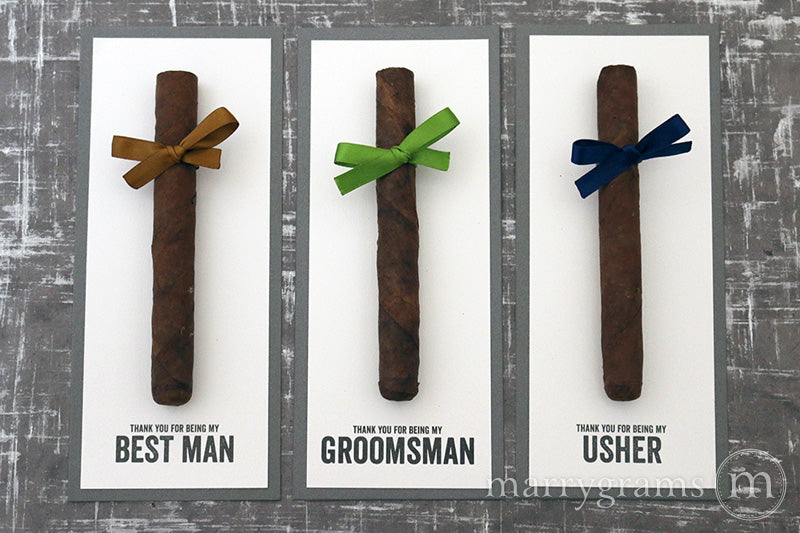 Thank You for Being My Groomsman Cigar Card