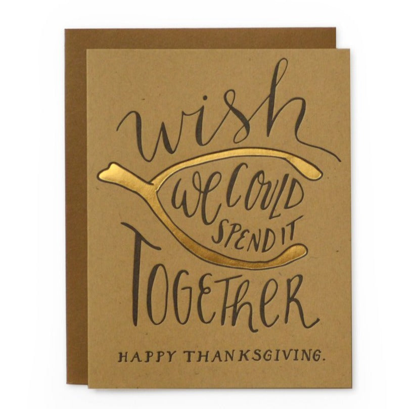Wishbone miss you Thanksgiving Card