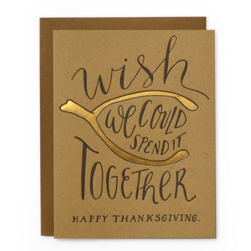 Wishbone miss you Thanksgiving Card