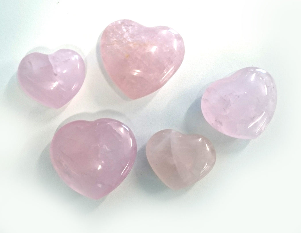 Small Rose Quartz Heart - Single
