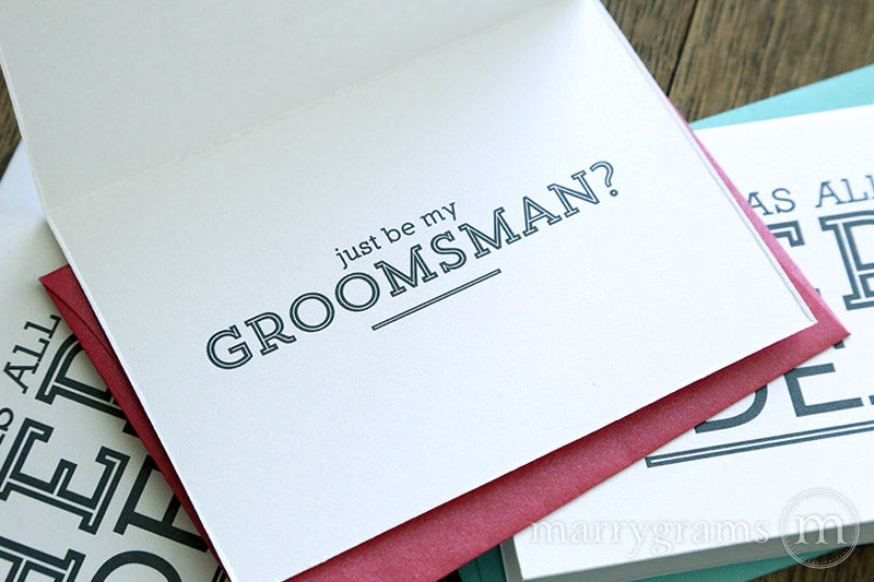This Was All Her Idea Be My Groomsman Card