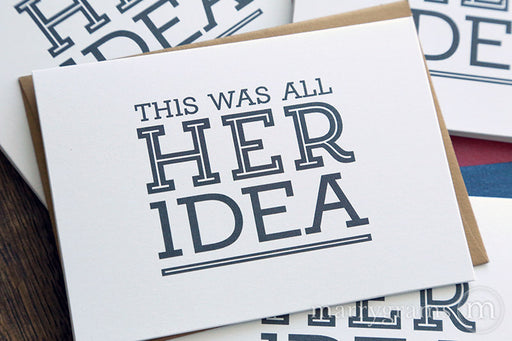 This Was All Her Idea Be My Groomsman Card