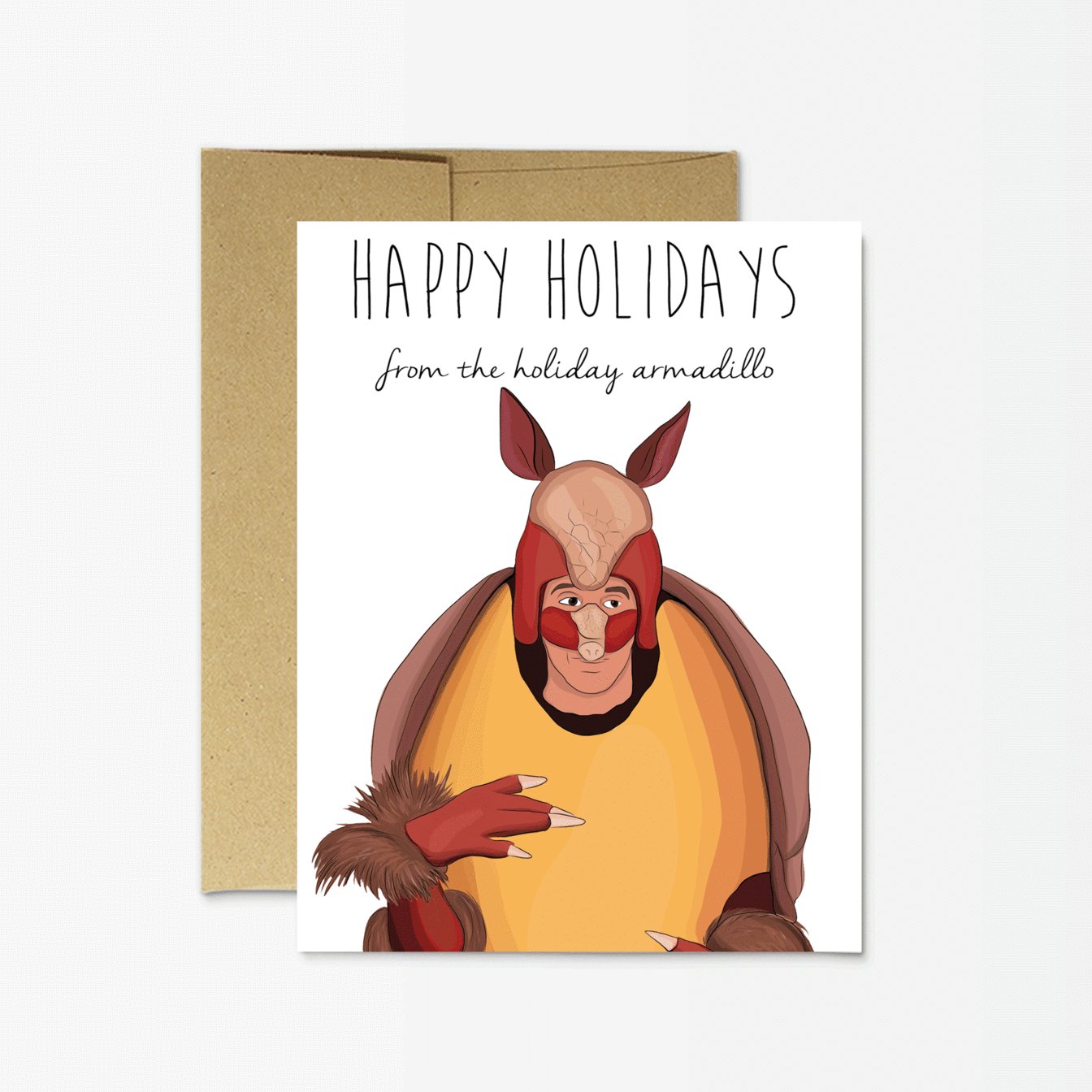 Holiday Armadillo Ross Friends Card