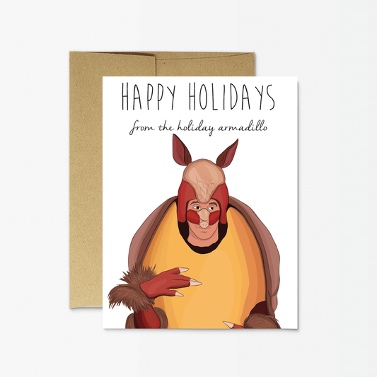 Holiday Armadillo Ross Friends Card