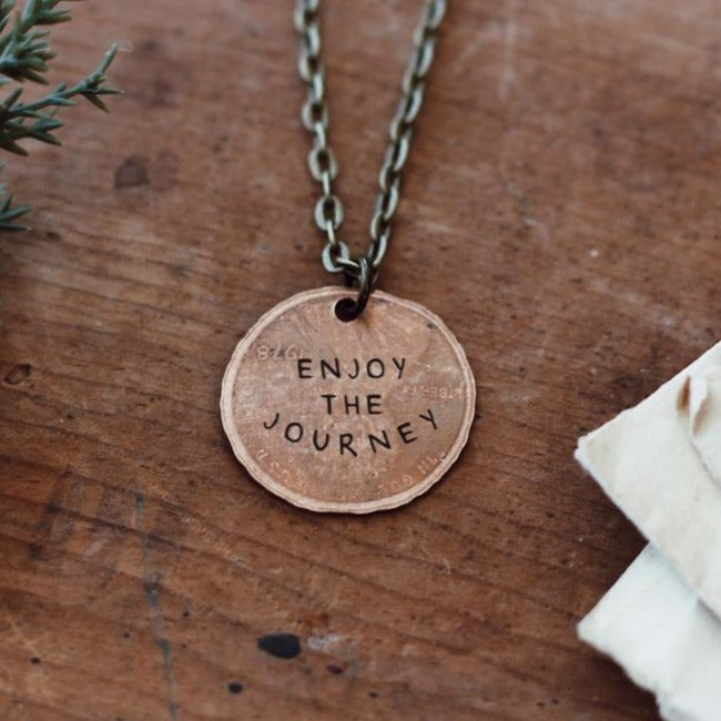 Stamped Penny Necklace