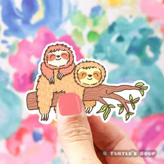 Lazy Sloths Vinyl Sticker