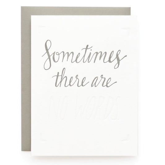 No Words Sympathy Card