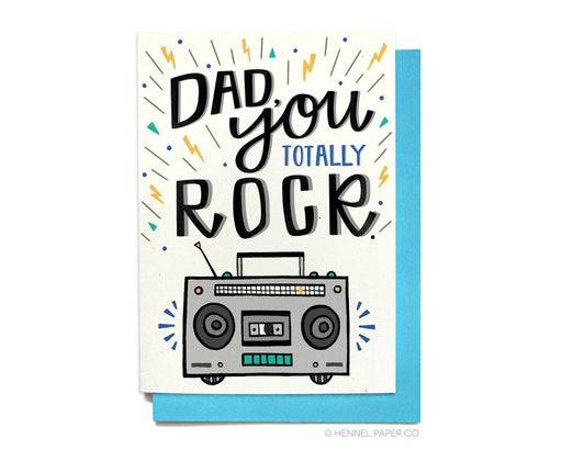 Dad You Totally Rock Boombox Card