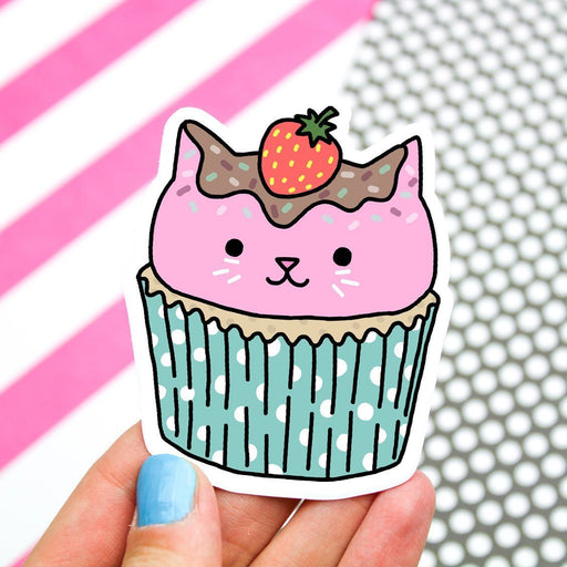 Cupcake Cat Vinyl Sticker