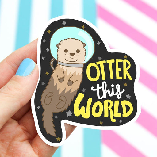 Otter This World Space Vinyl Sticker