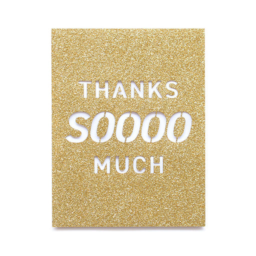 Thanks Sooooo Much Glitter Laser Cut Card