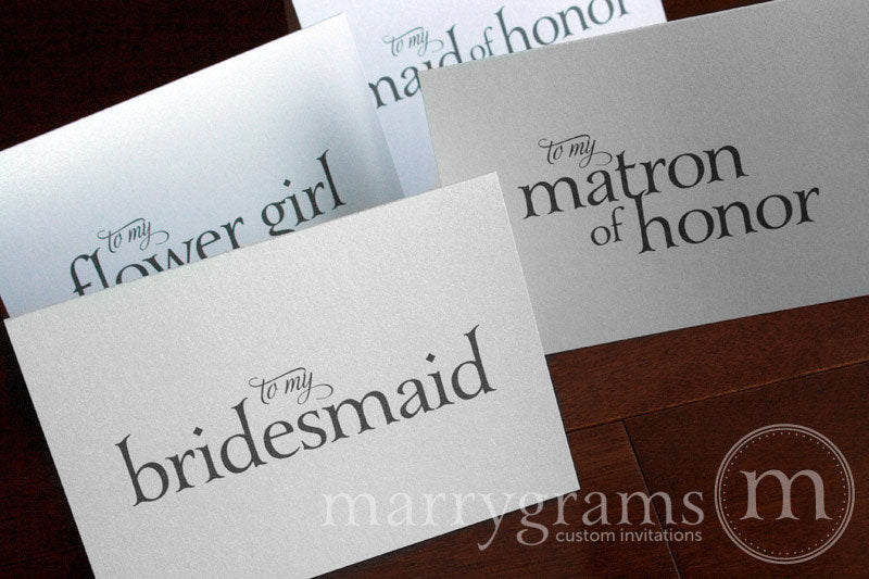 To My Bridal Party Wedding Day Card Serif Style