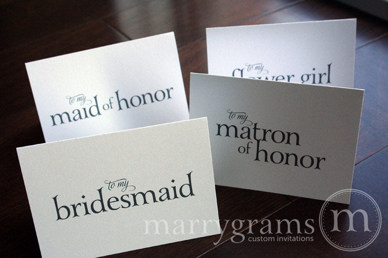 To My Bridal Party Wedding Day Card Serif Style