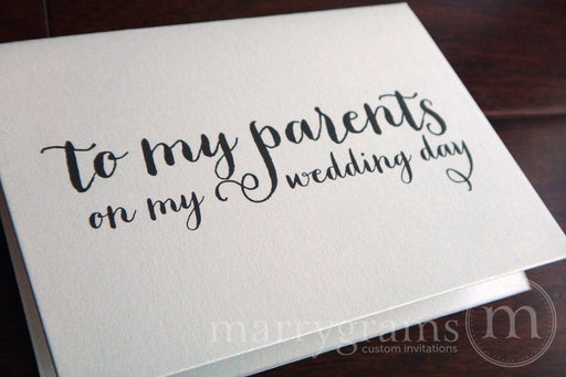 To My Family parents Wedding Day Card Thick Style