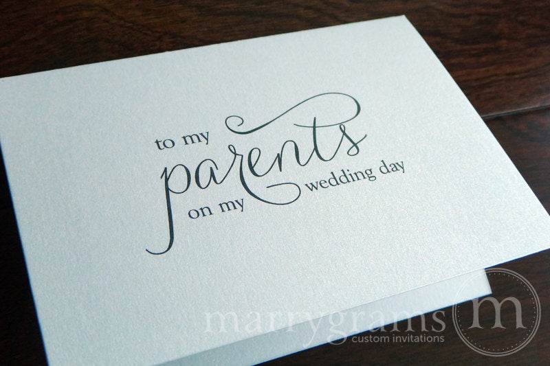 To My Family parents Wedding Day Card Thin Style