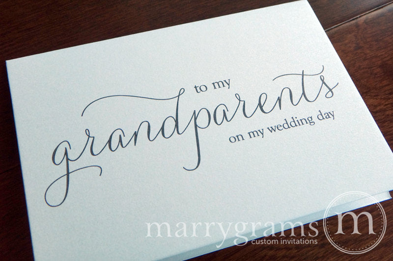 To My Family grandparents Wedding Day Card Thin Style