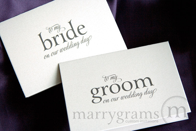 To My Bride or Groom Wedding Day Card Serif Style