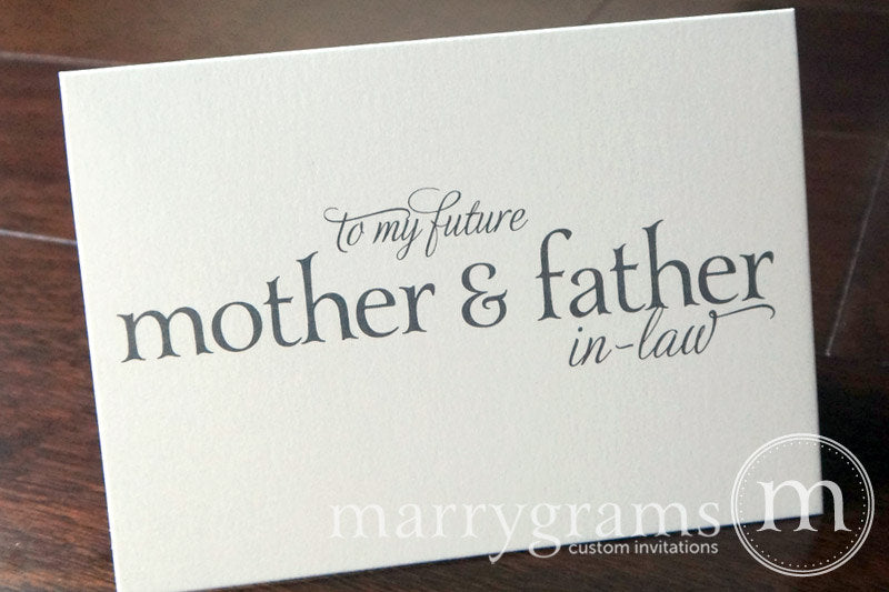 To My Family new in laws Wedding Day Card Serif Style
