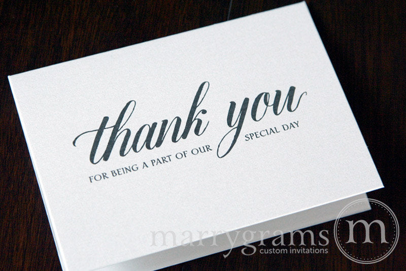 Our Special Day Vendor Thank You Card Calligraphy Style