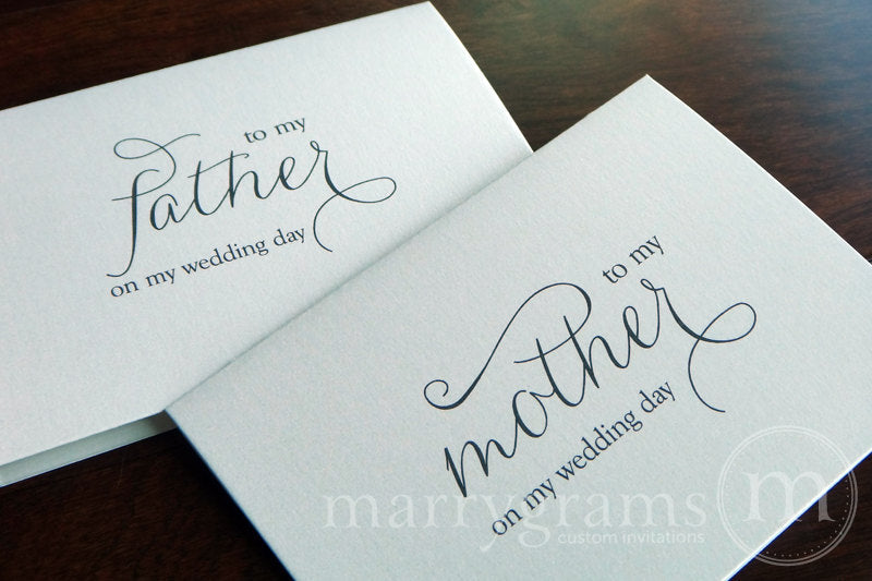 To My Family mother and father Wedding Day Card Thin Style