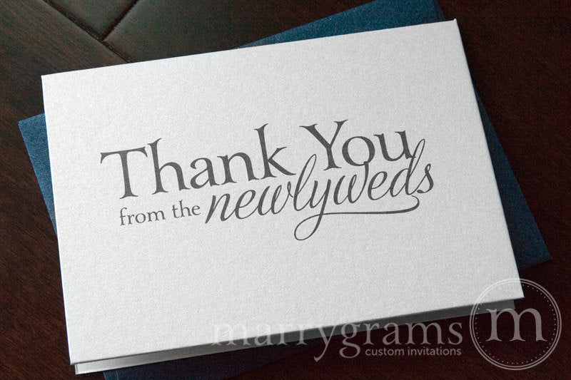 Thank You from the Newlyweds Card Serif Style
