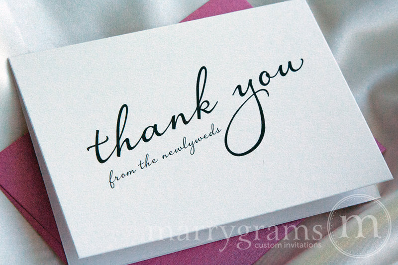 Thank You from the Newlyweds Card Diagonal Style