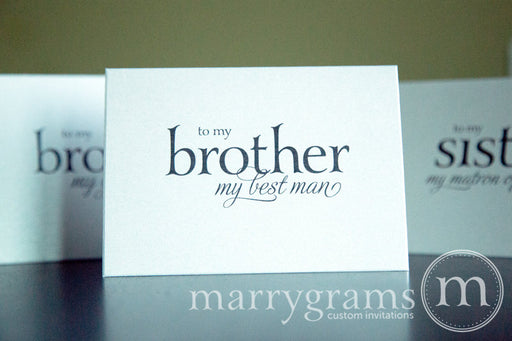 To My Brother My Best Man Card Serif Style